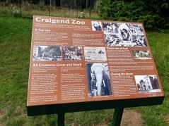 Craigend zoo information sign at Mugdock park