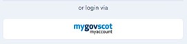 login screen for mygovscot myaccount