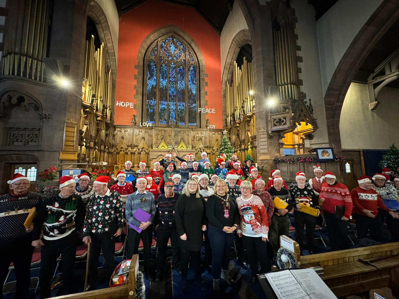 Provost Renwick with the Kirkintilloch Male Voice Choir 