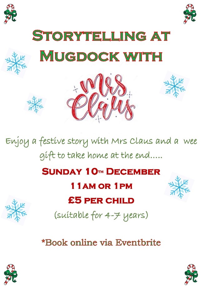 Storytelling with Mrs Claus poster - same info in webtext