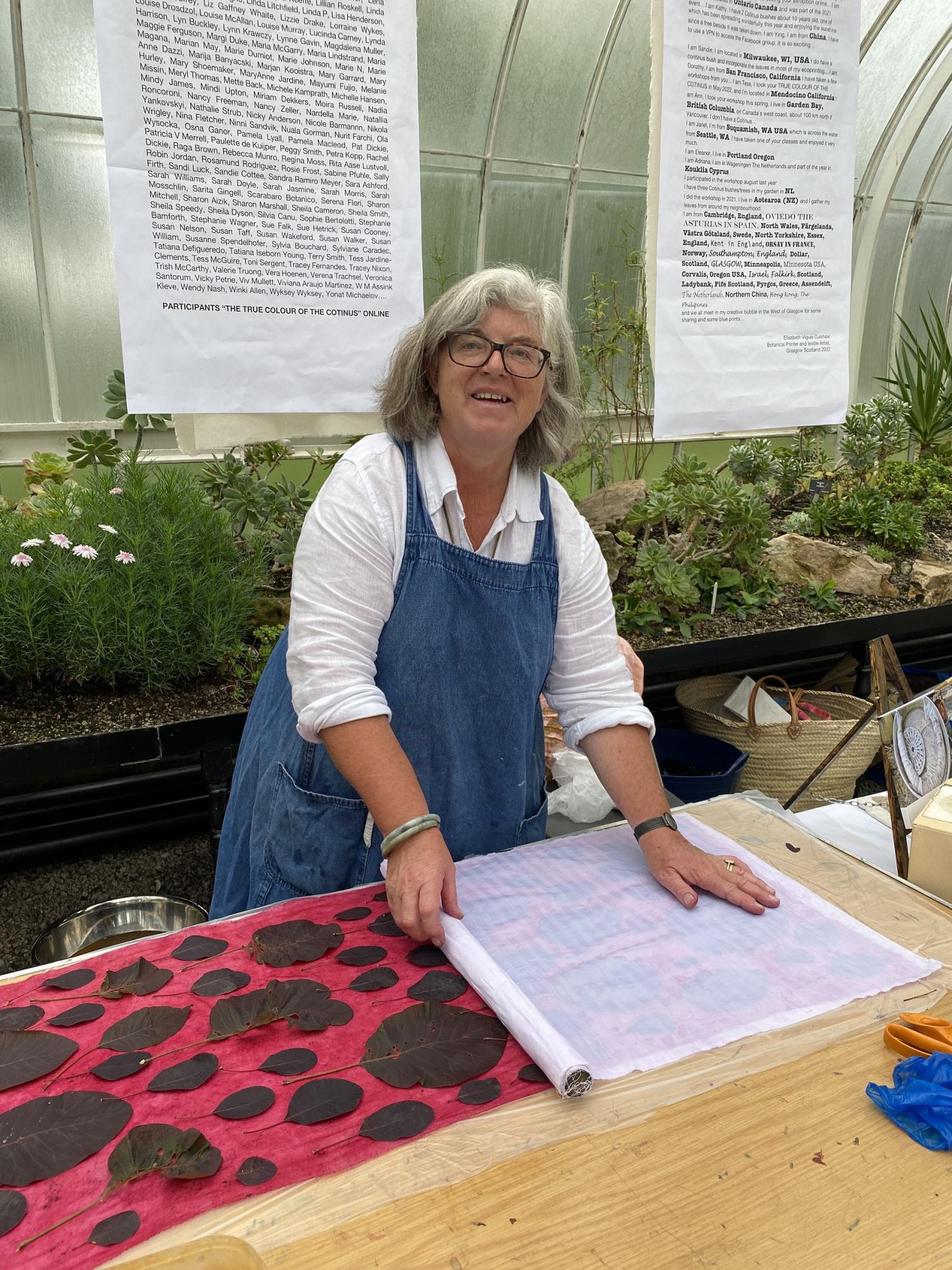Elisabeth is pictured at Glasgow Botanic Gardens. She will be exhibiting the piece being made in Kirkintilloch.