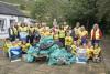 group shot with the waste collected