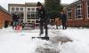 snow clearing at school