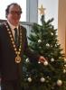 Provost Brown at a christmas tree