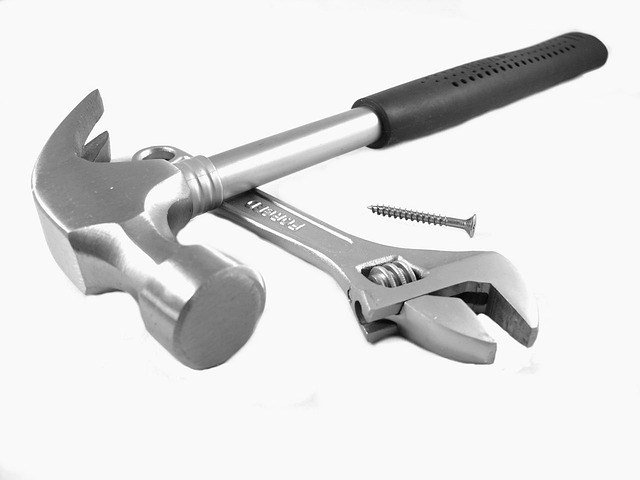 Photo of a hammer and spanner - trade tools